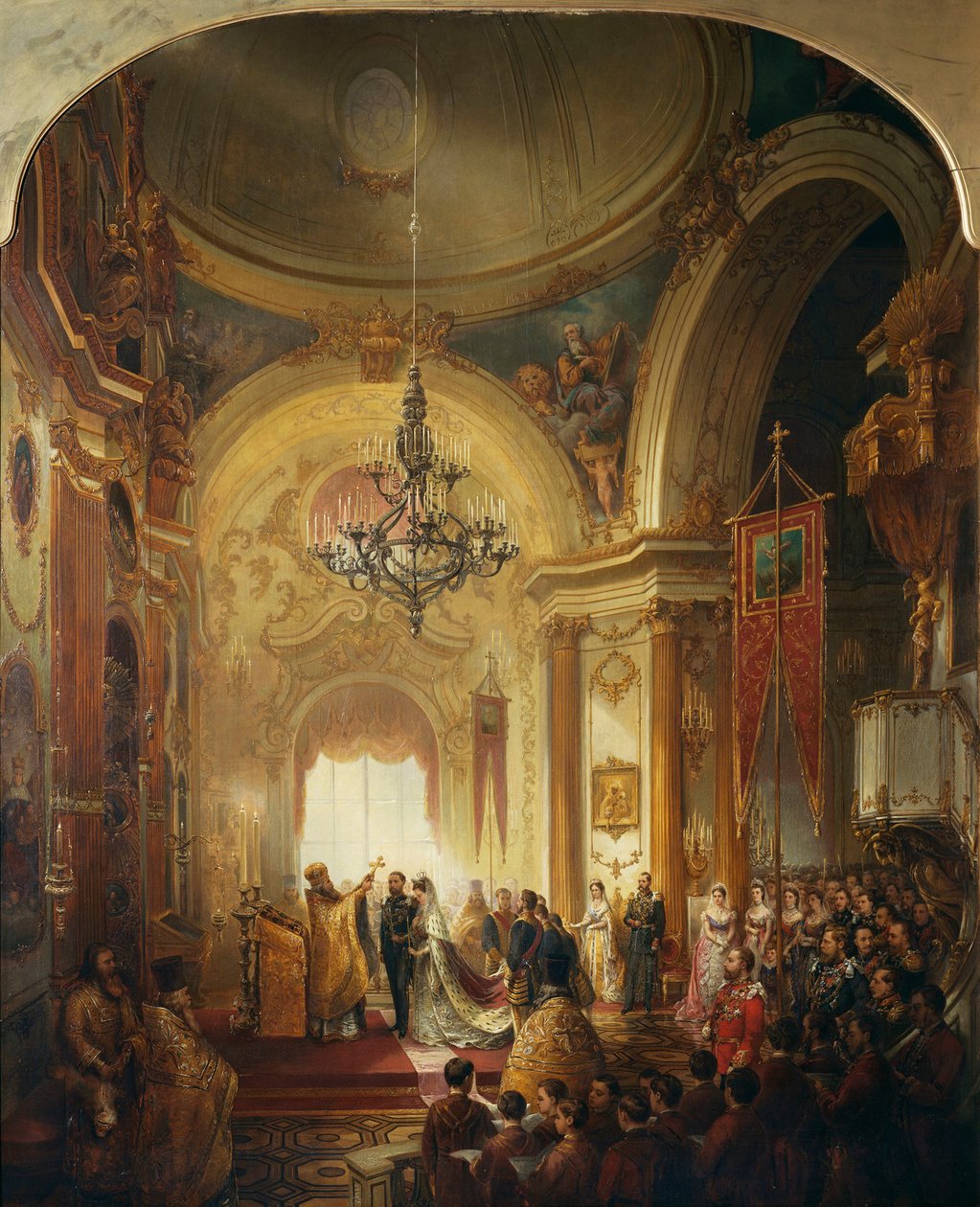 Sňatek prince Alfreda, vévody z Edinburghu s velkovévodkyní Marií Alexandrovnou, 23. ledna 187 od Nicholas Chevalier