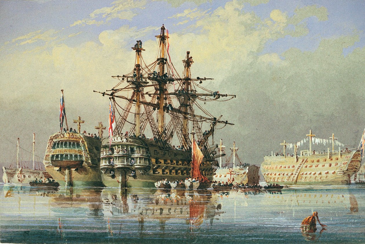 Řádné lodě v Devonportu, asi 1850 (akvarel) od Nicholas Condy
