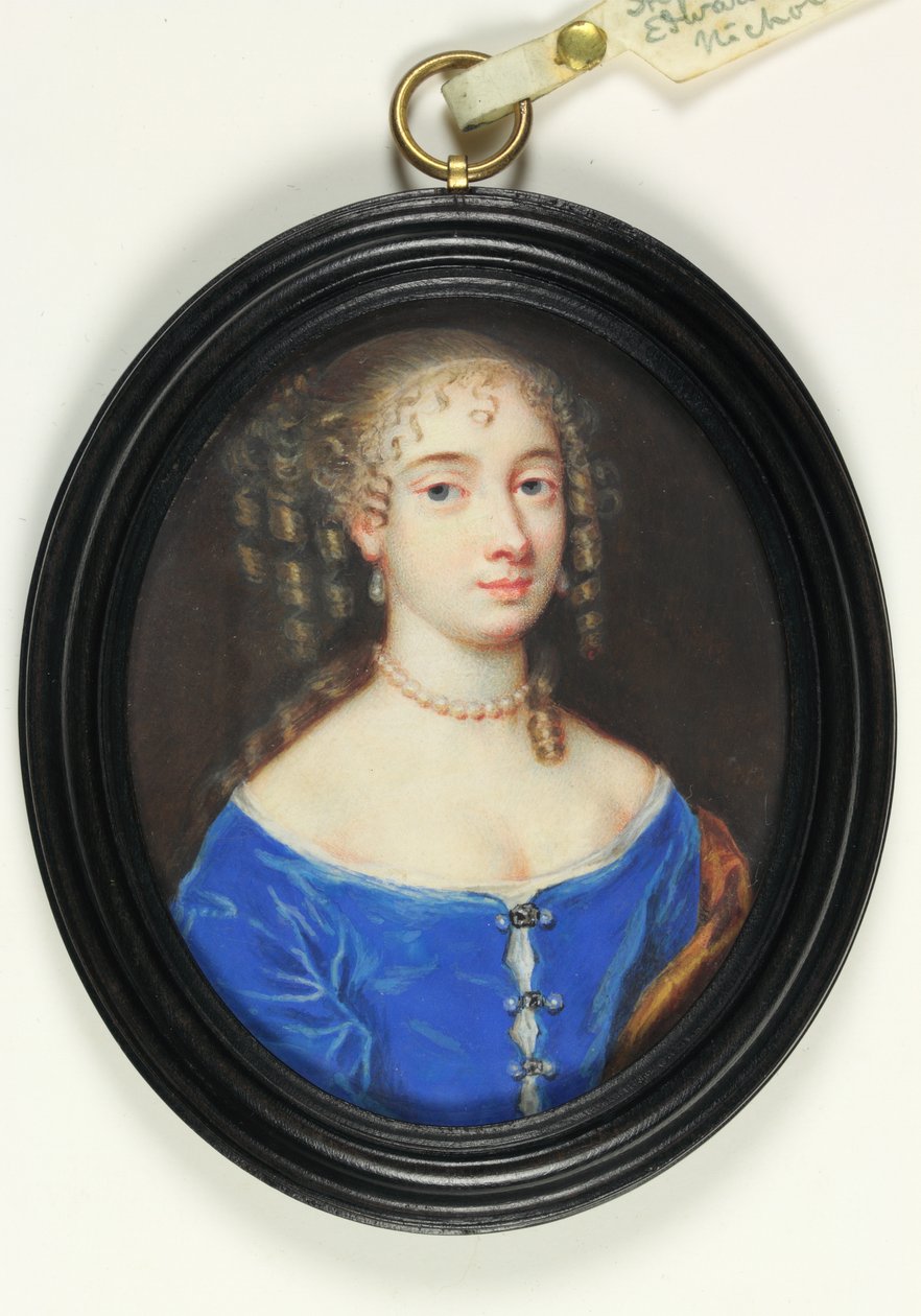 Dáma jménem Abigail Stephens, Lady Harley (akvarel na pergamenu) od Nicholas Dixon