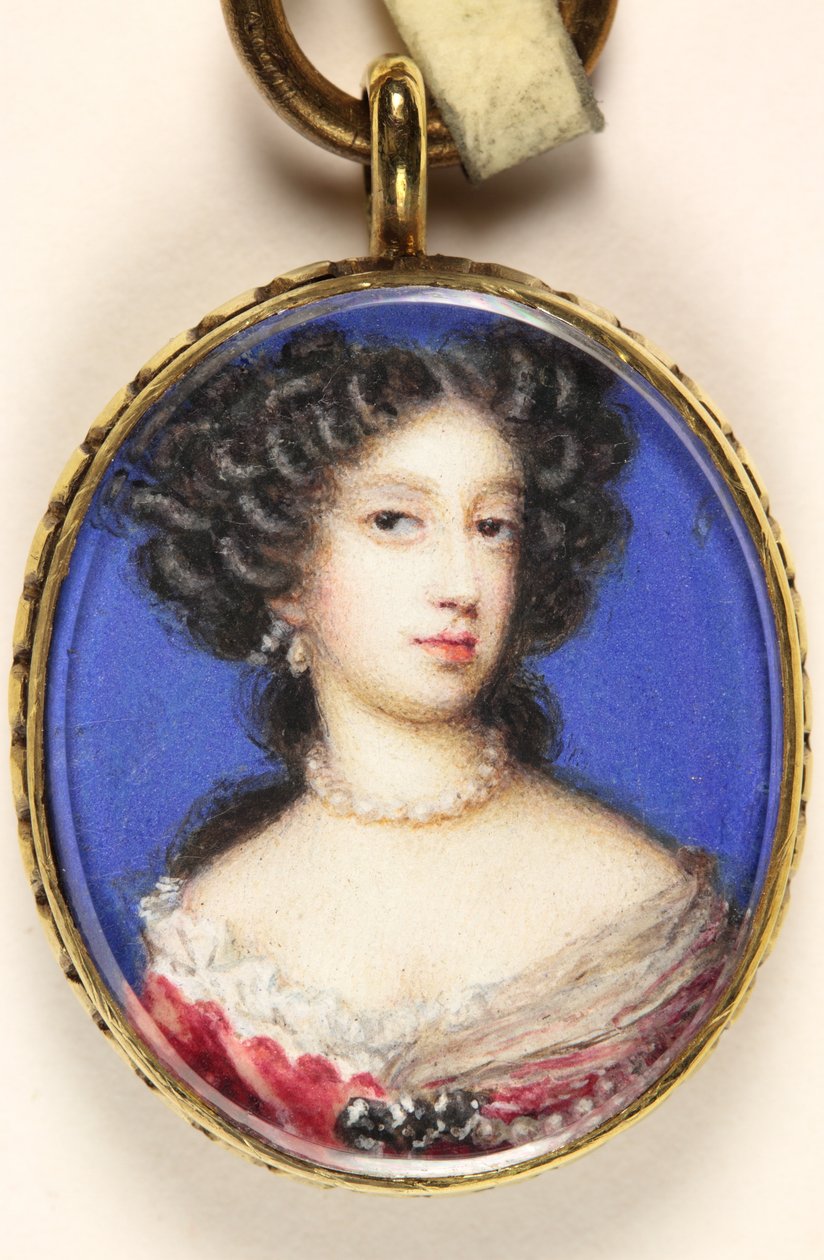 Mary Of Modena (akvarel na pergamenu) od Nicholas Dixon