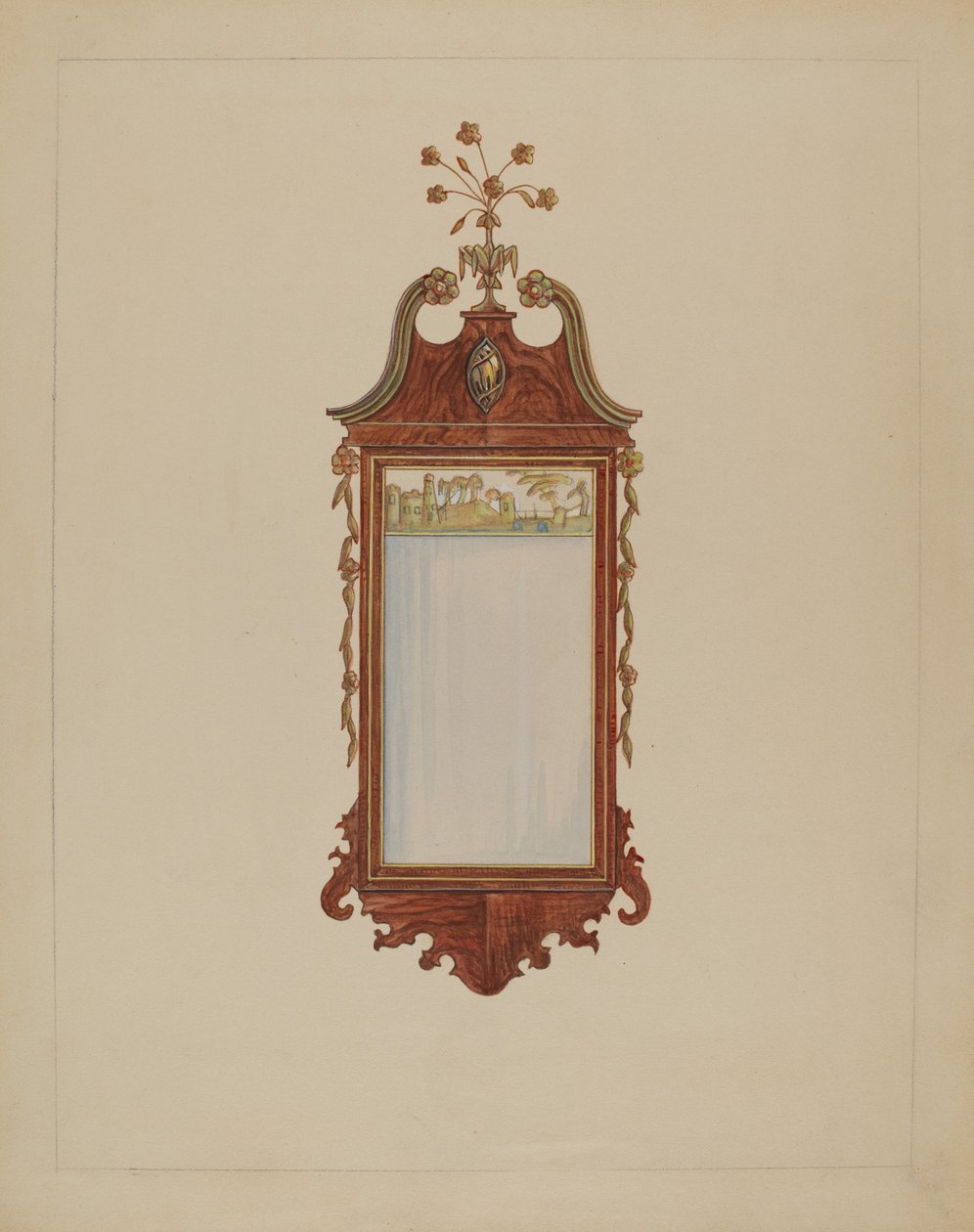 Hepplewhite zrcadlo od Nicholas Gorid