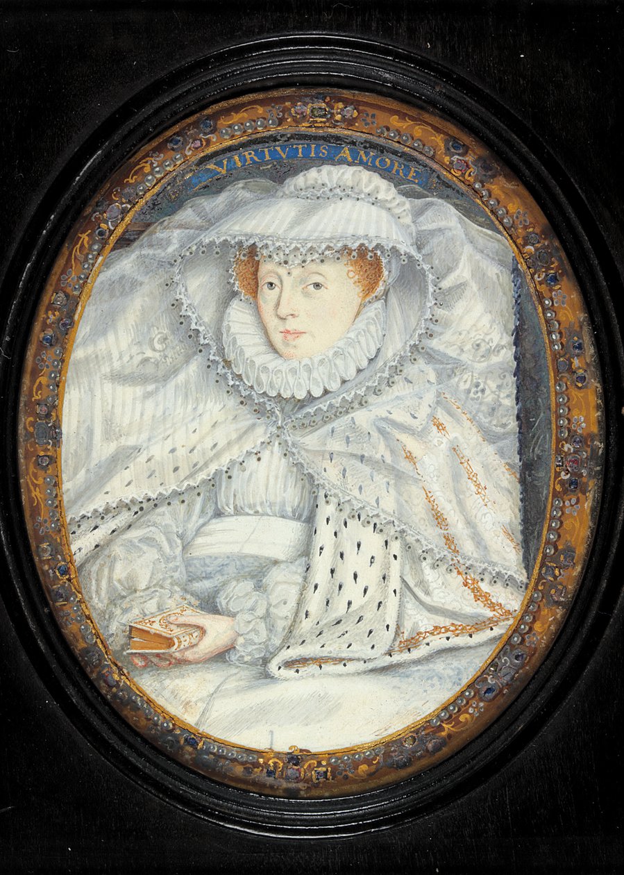 Dáma tradičně identifikována jako Mary Queen Of Scots (akvarel na pergamenu) od Nicholas Hilliard
