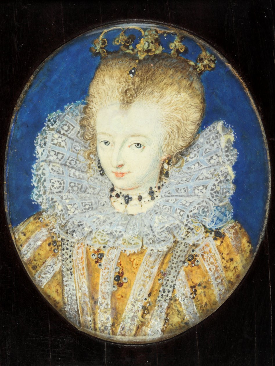 Dáma tradičně identifikovaná jako Alžběta I., když princezna (smaltovaná) od Nicholas Hilliard