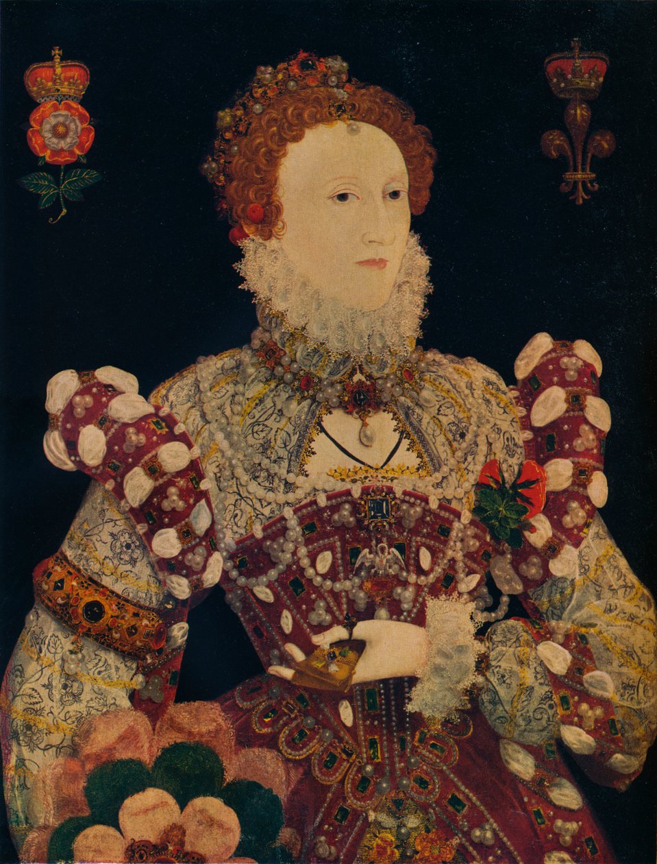 Alžběta I., královna Anglie a Irska, c1574 od Nicholas Hilliard