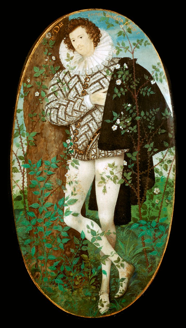 Miniaturní portrét mladého muže, 16. století od Nicholas Hilliard