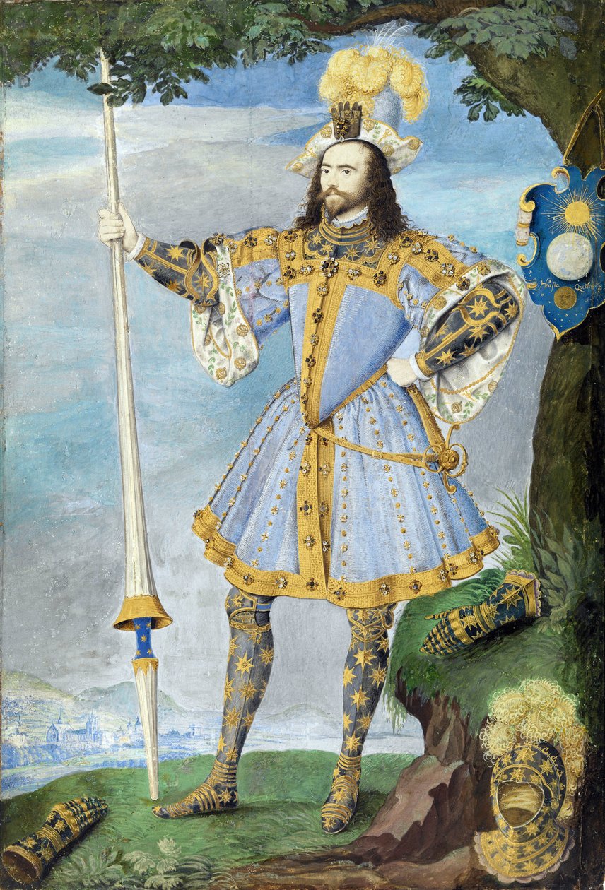 Portrét George Clifforda, třetího hraběte z Cumberlandu (1558-1605), mořeplavce. Akvarelová miniatura na pergamenu od Nicholase Hilliarda (1547-1618), asi 1590 od Nicholas Hilliard