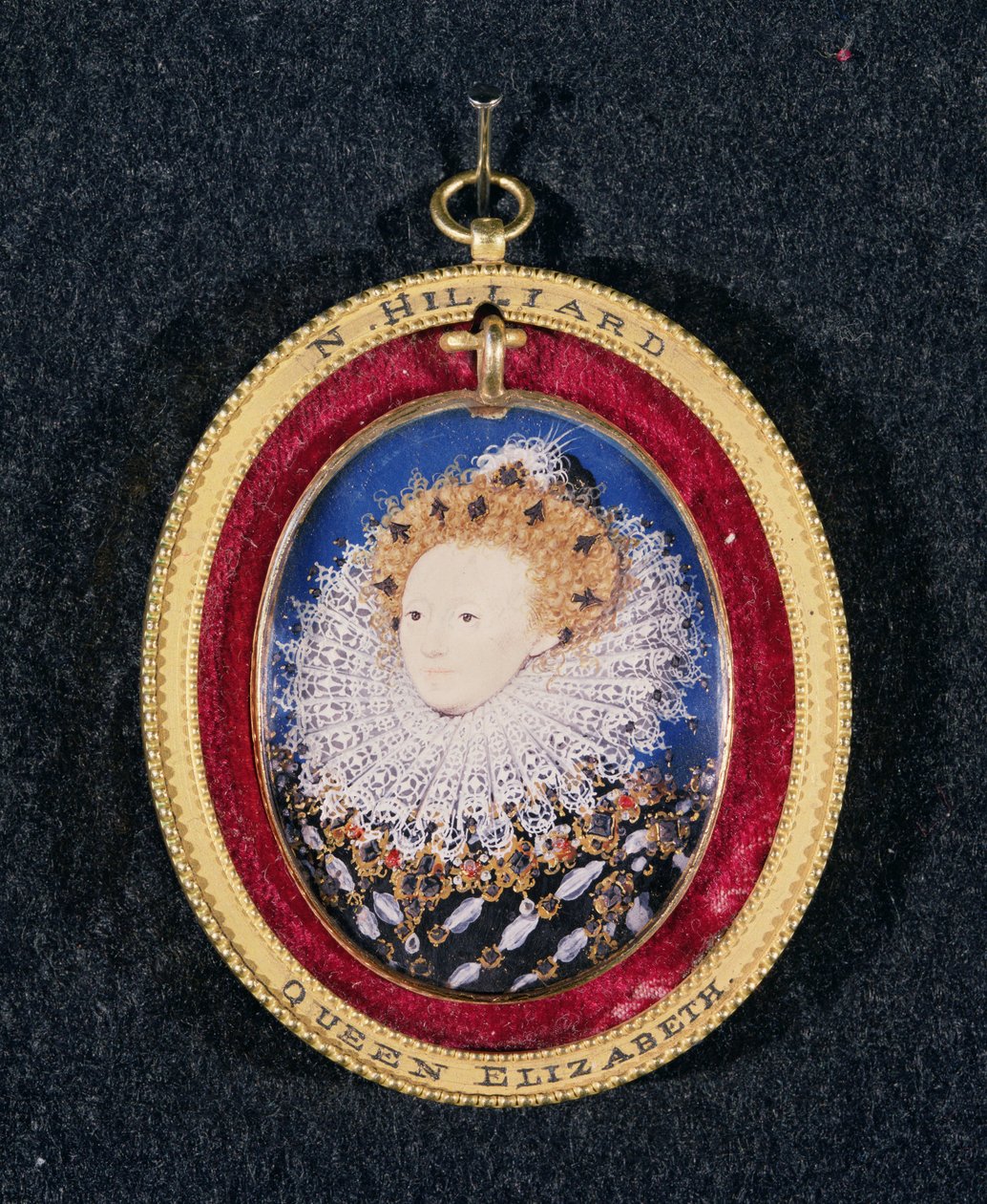 Portrét královny Alžběty I. (wc na pergamenu) od Nicholas Hilliard