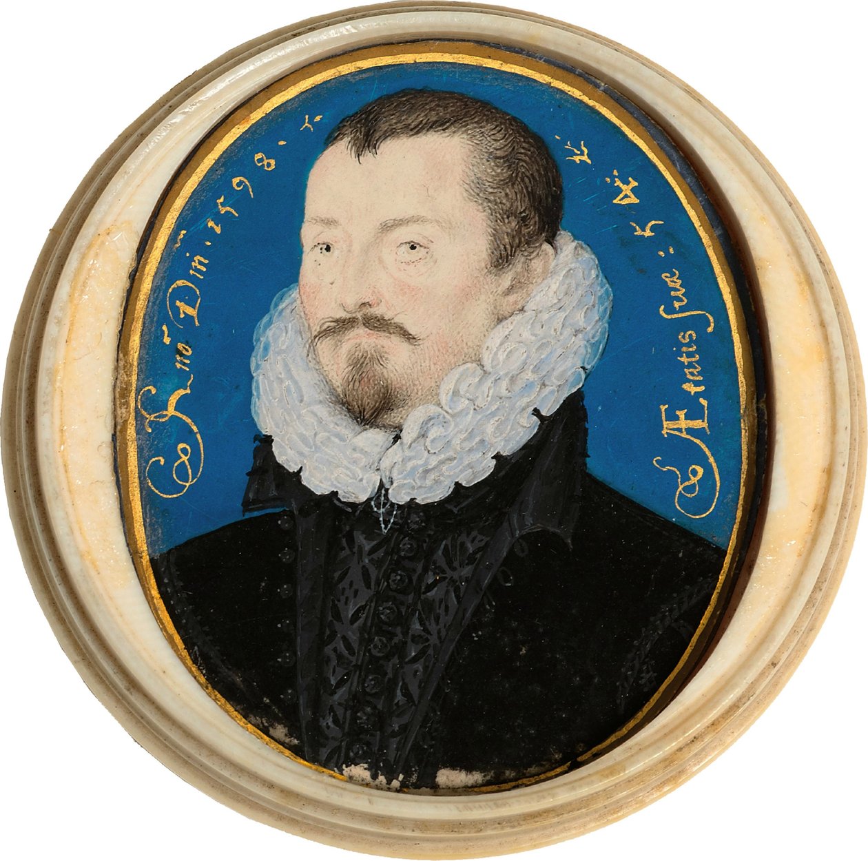 Portrét sira Thomase Bodleyho 1545-1613, 1598 od Nicholas Hilliard