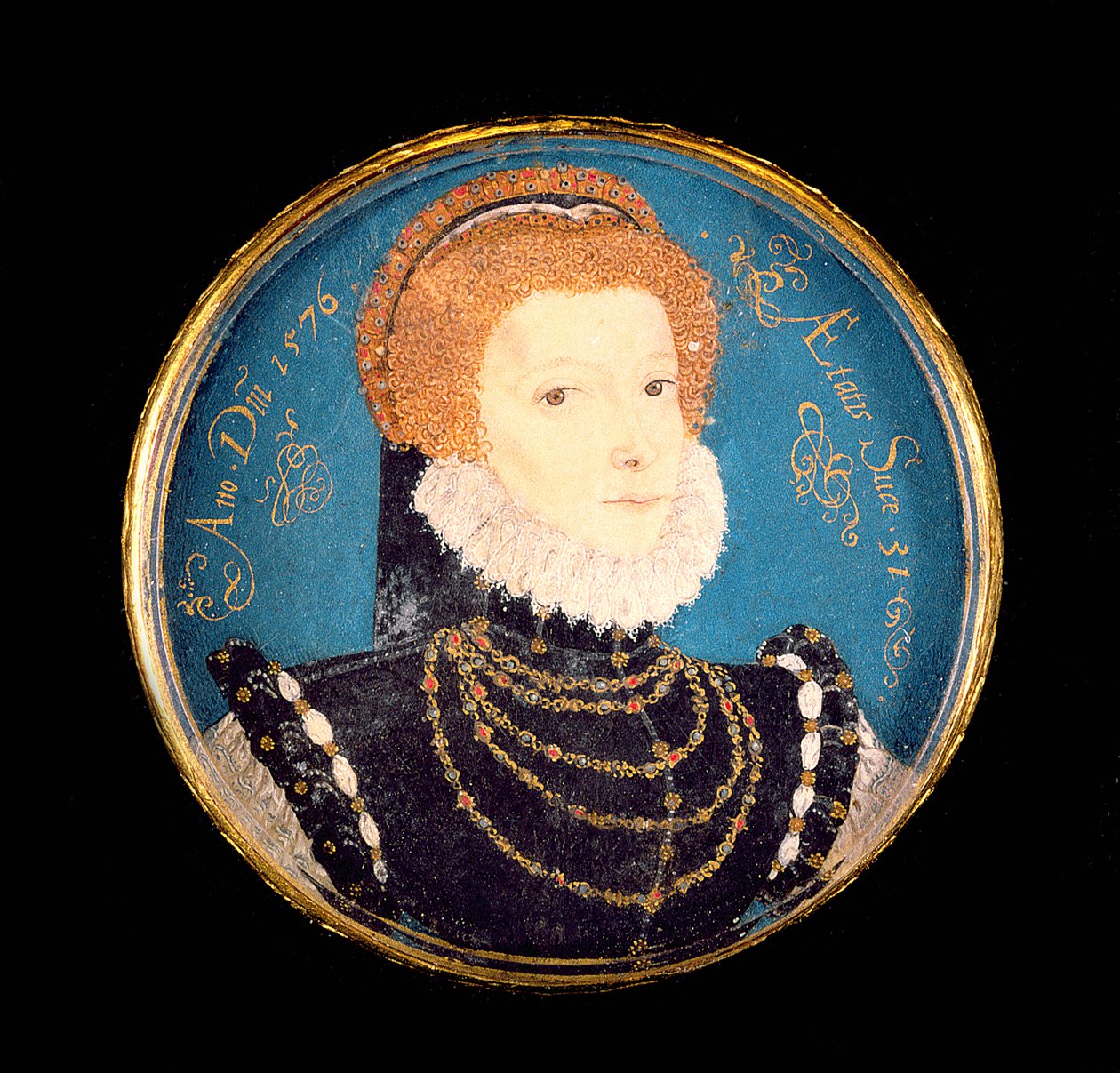 Portrét ženy, 1576 (wc na pergamenu) od Nicholas Hilliard