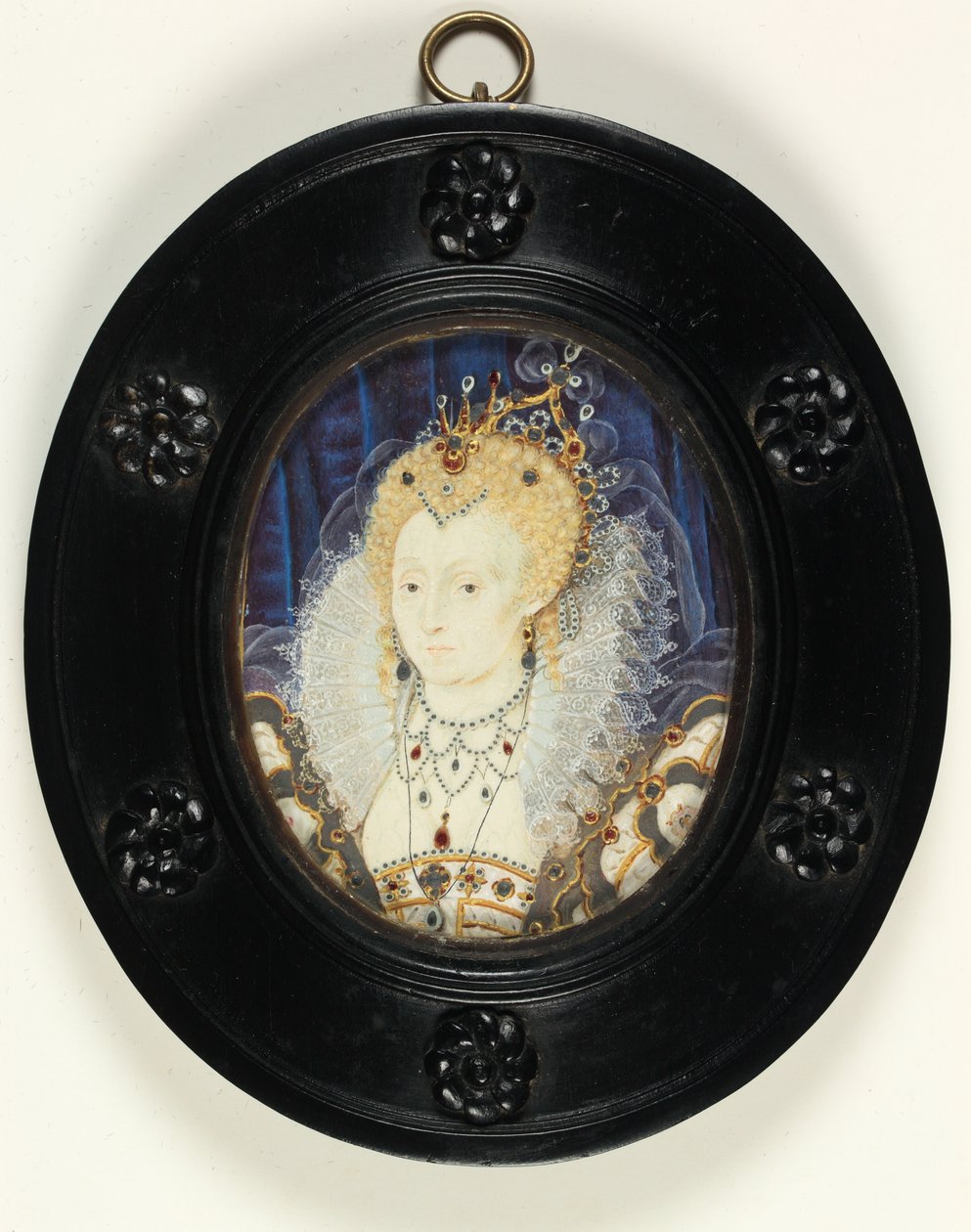 Královna Alžběta I. (akvarel na slonovině) od Nicholas Hilliard