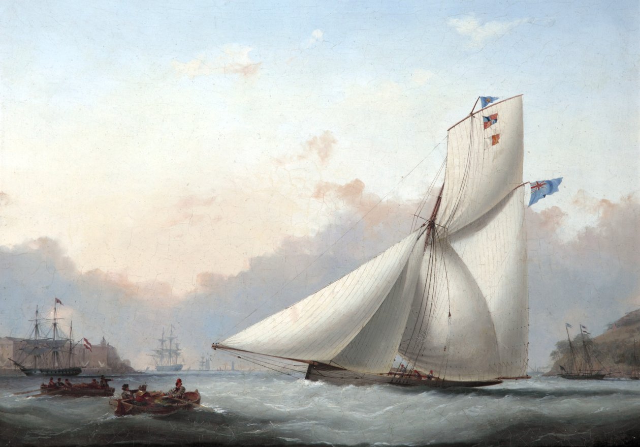 Cutter Yacht v Plymouth Sound od Nicholas Matthews Condy