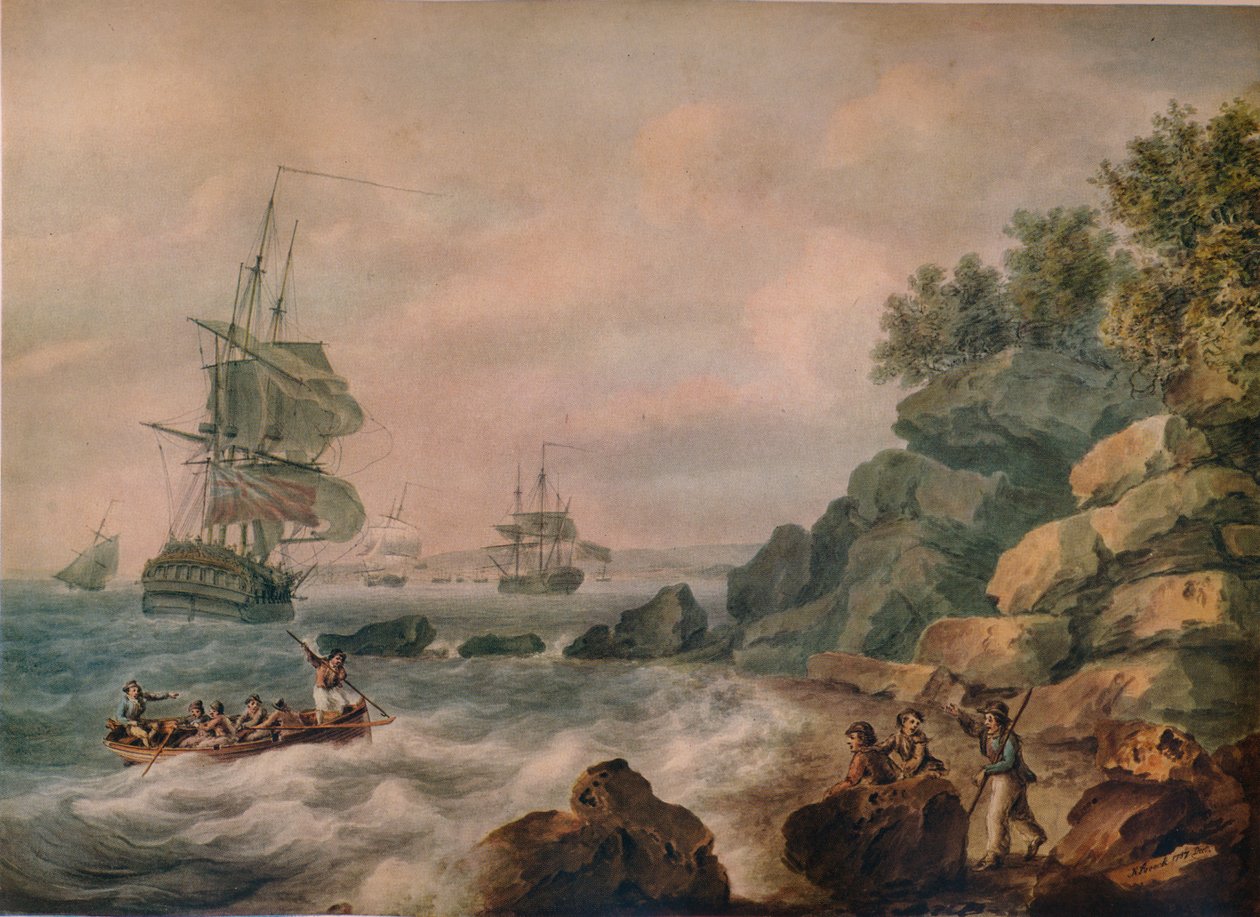 V Bristolském kanálu, 1787 od Nicholas Pocock