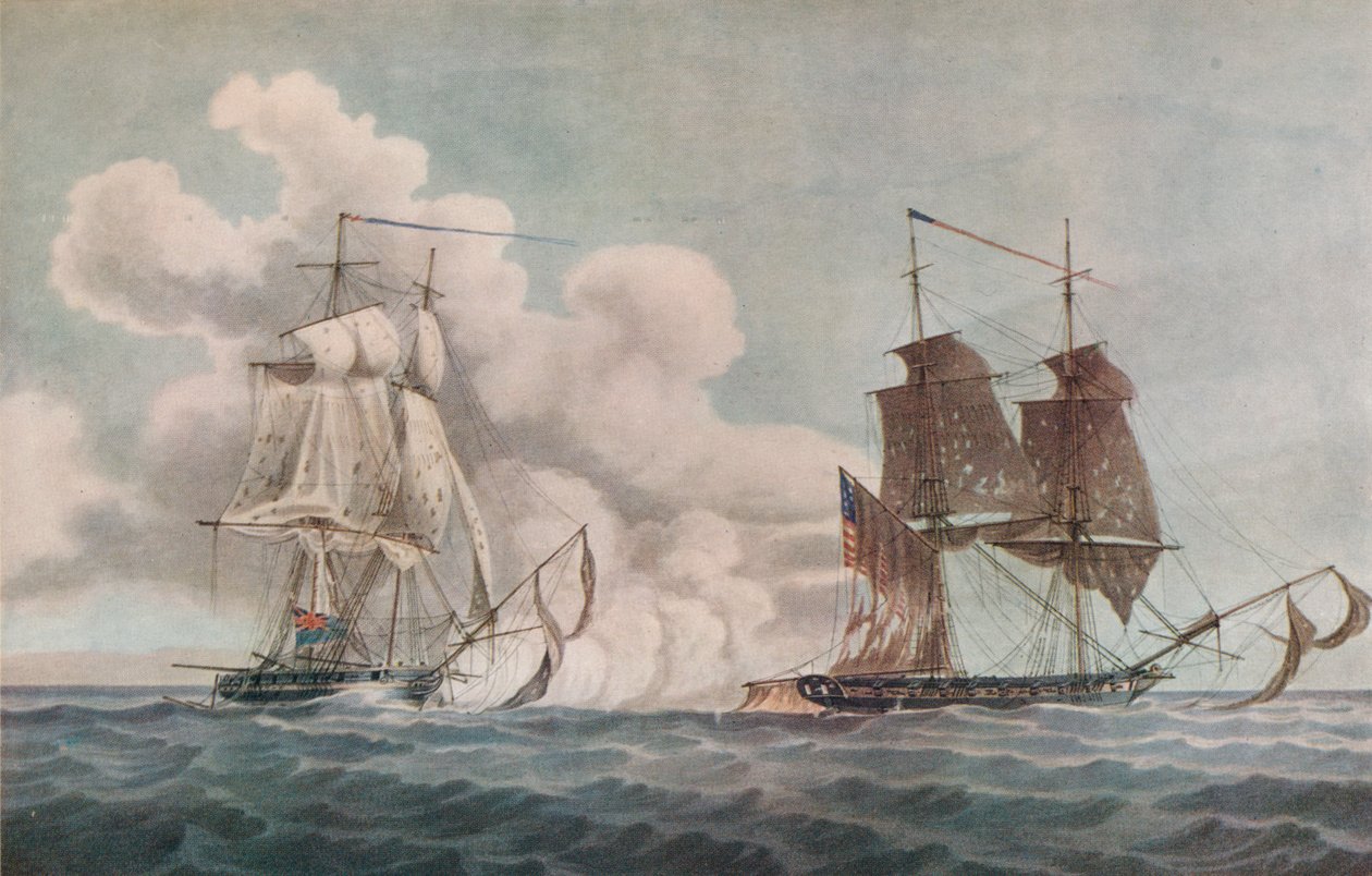 Packet Boat and Privateer, c1819 od Nicholas Pocock