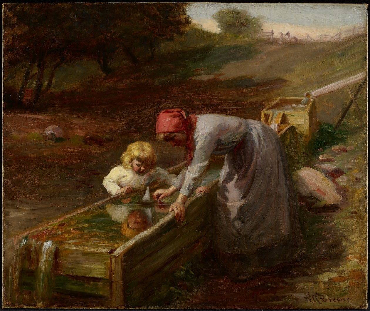U jara, kolem roku 1895 (olej na plátně) od Nicholas Richard Brewer