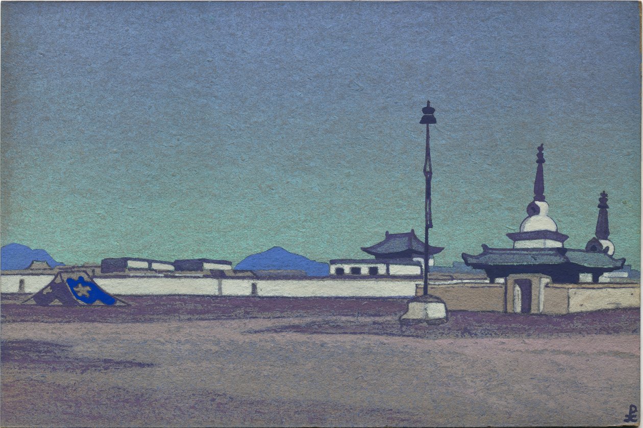 Batukhalka, hlavní město Vnitřního Mongolska, 1936 od Nicholas Roerich