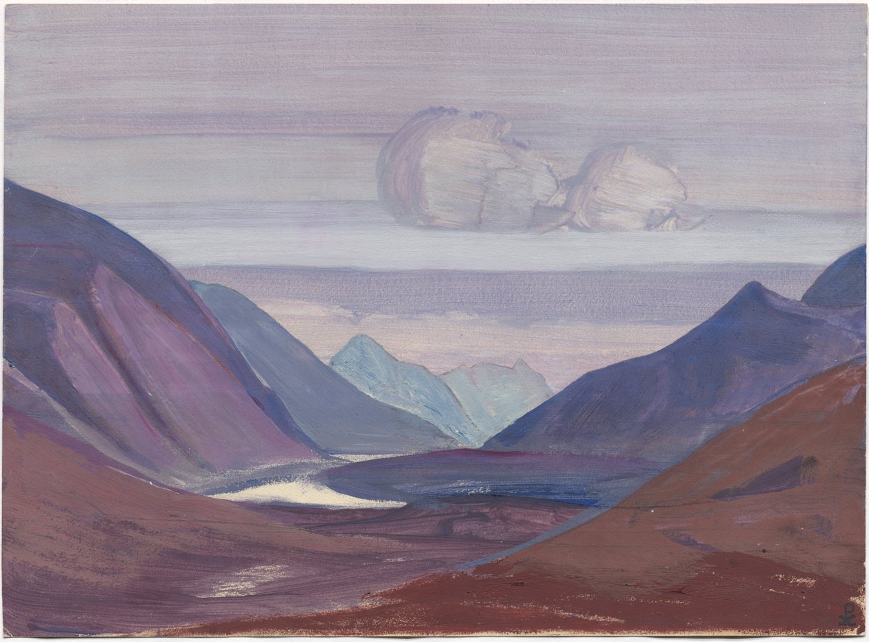 Chandra River, studie, 1931 od Nicholas Roerich