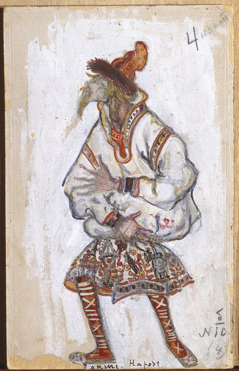 Návrh kostýmů pro balet Igora Stravinského "Svěcení jara", 1912 od Nicholas Roerich