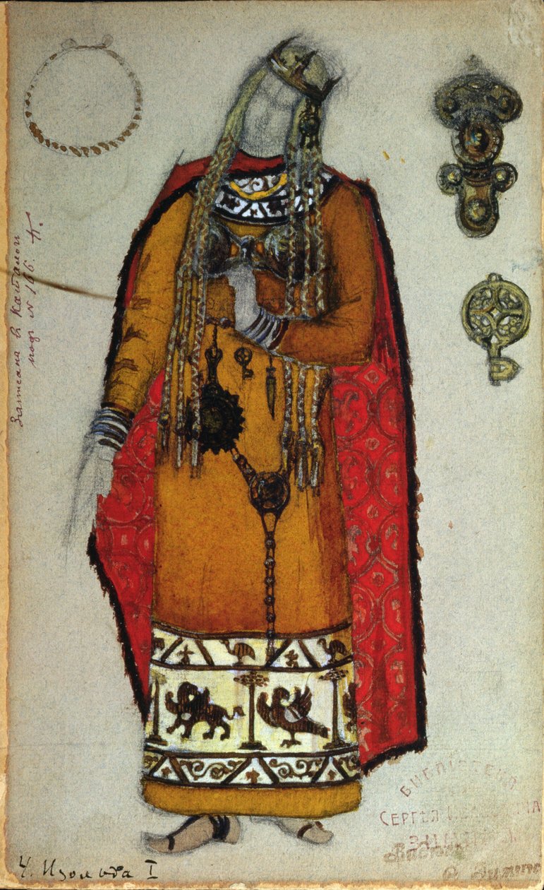 Kostýmní návrh pro „Tristan a Isolde“ od Wagnera, 1912 od Nicholas Roerich