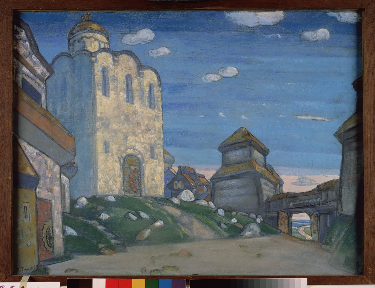 Přípravná výzdoba pro operu Kníže Igor Alexandra Borodina (Borodina) (1833-1887). Dílo Nicholase Roericha (1874-1947), pastel a tempera na papíře od Nicholas Roerich