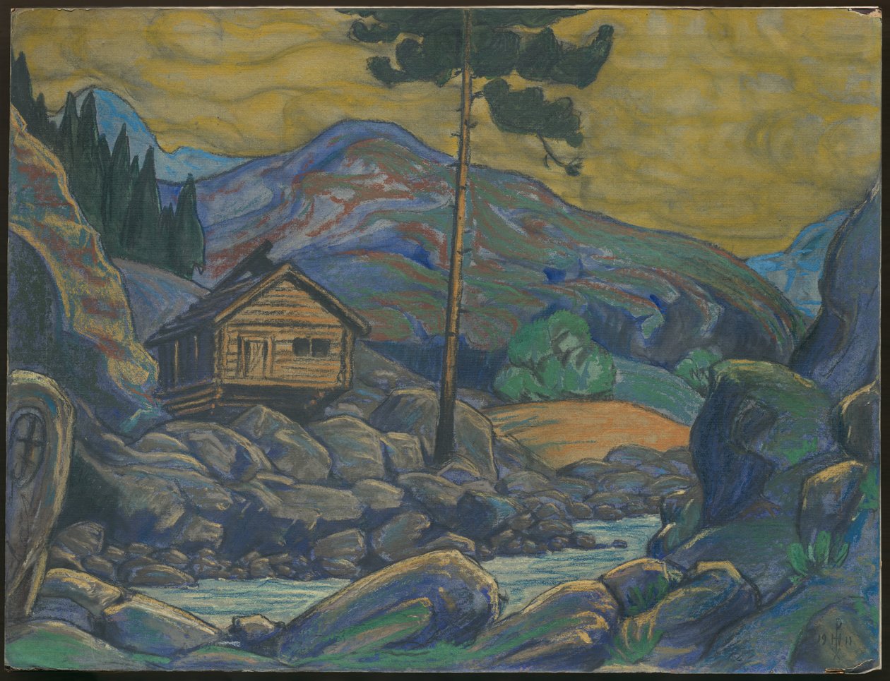 Chata v horách, dekorace pro Ibsenovo drama "Peer Gynt", 1911 od Nicholas Roerich