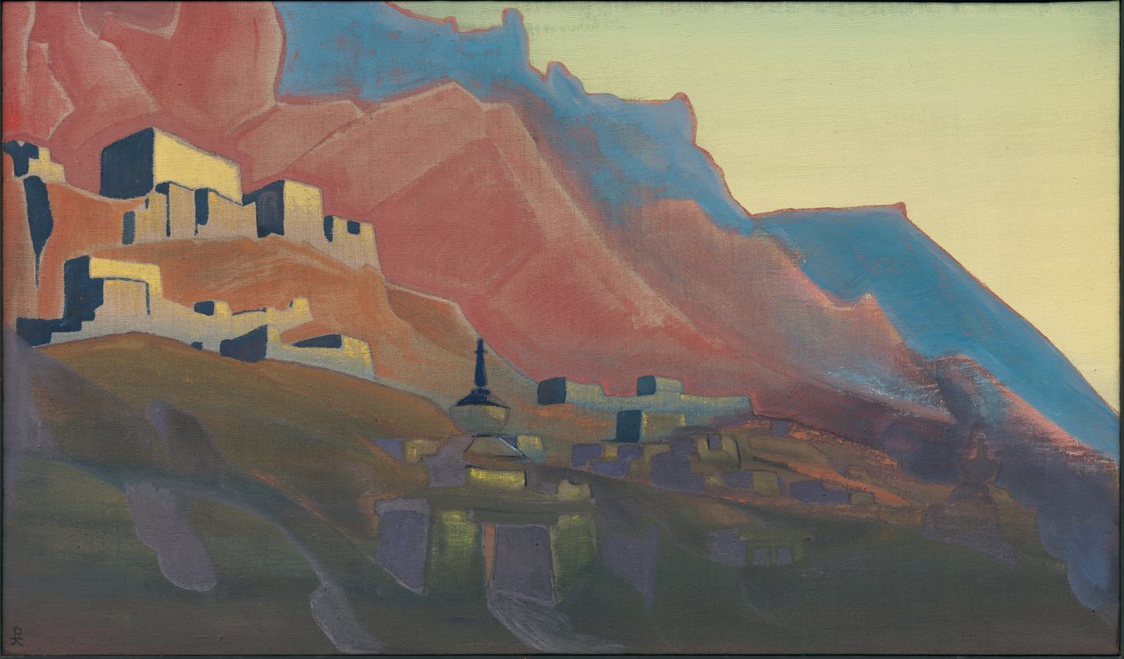 Ladakh, Západ slunce, série "Svaté hory", 1933 od Nicholas Roerich