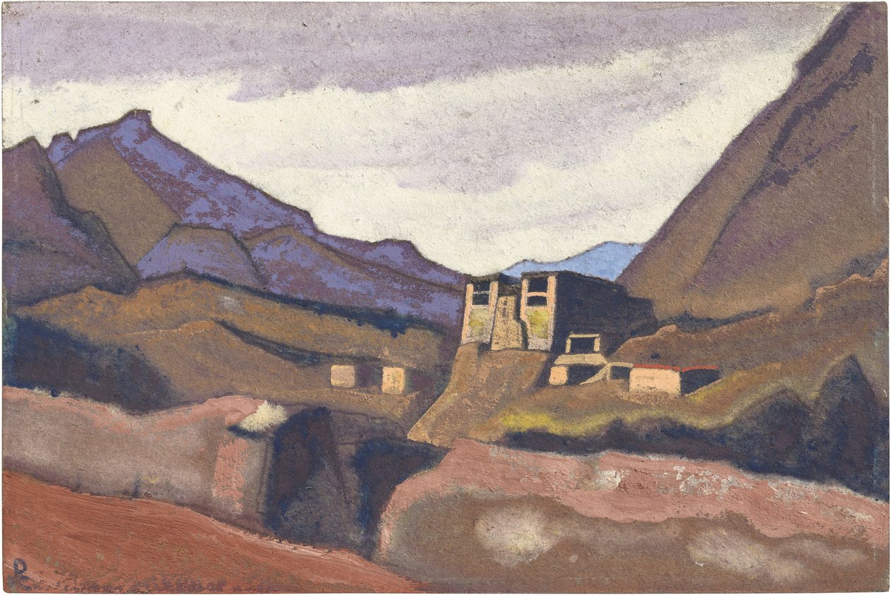 Ladakh par Roerich, Nicholas (1874-1947). Tempera na kartonu, rozměr : 30,5x45,7 od Nicholas Roerich