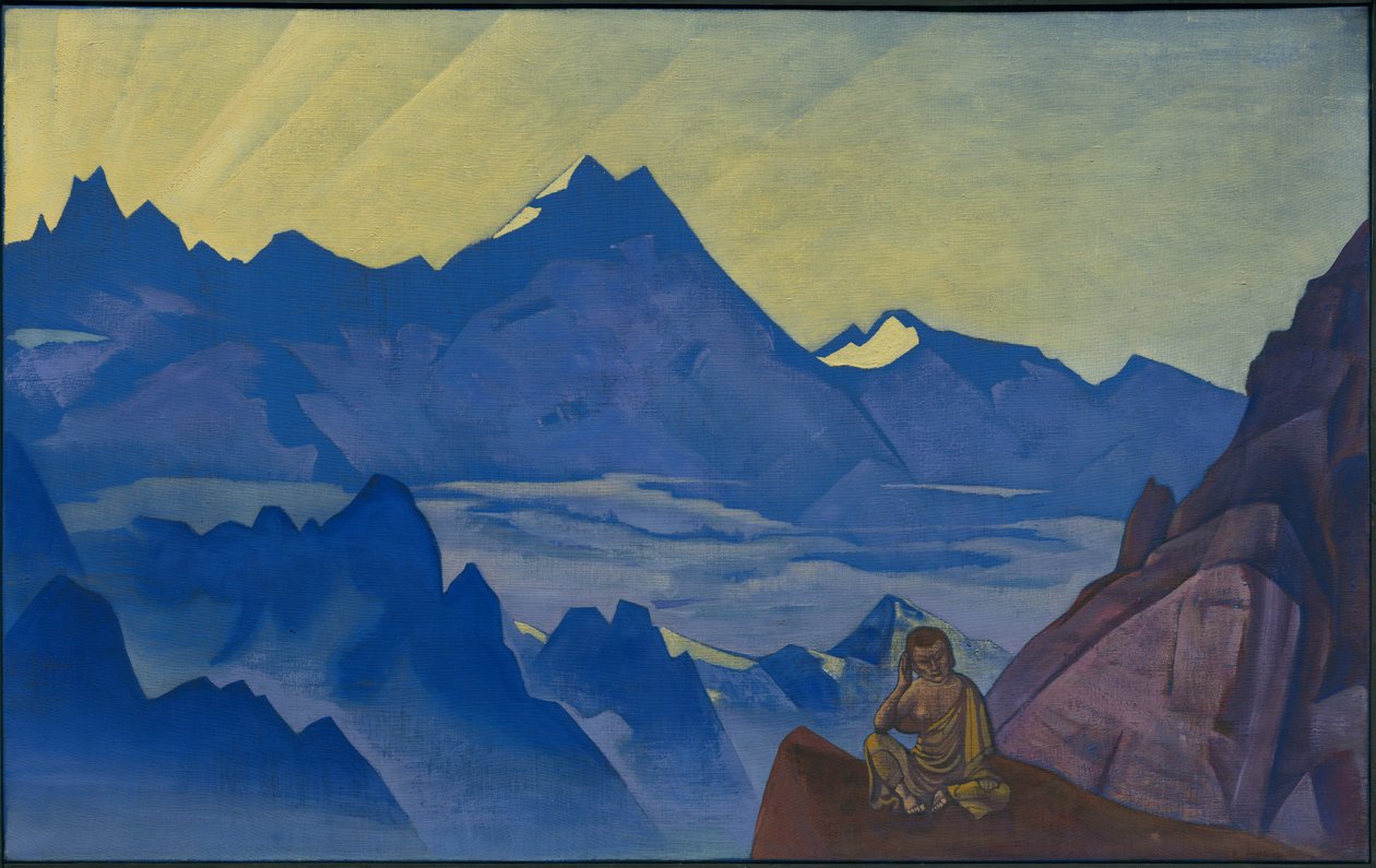 Milarepa, ten, kdo naslouchal, série „Prapory východu“, 1925 od Nicholas Roerich