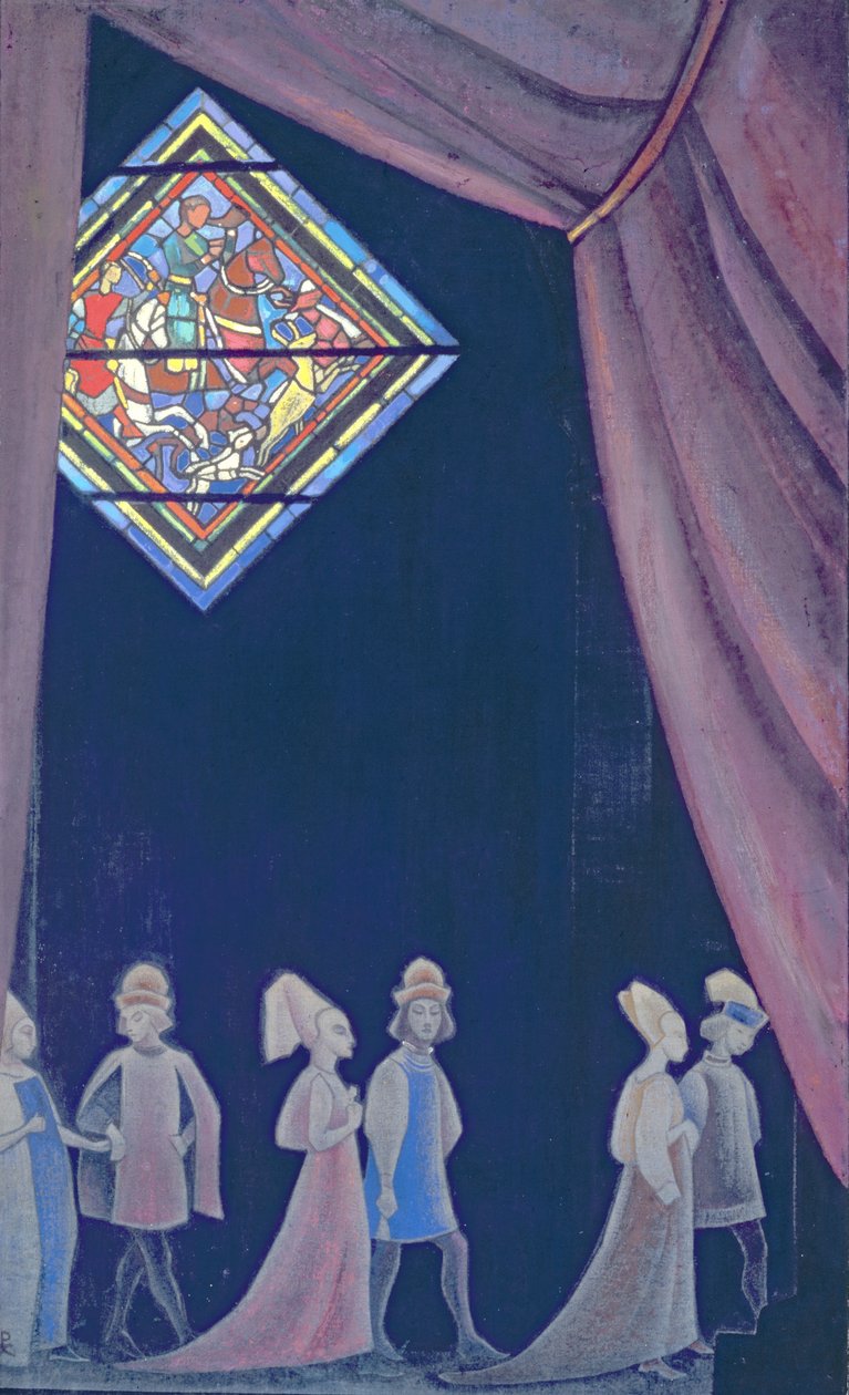 Náčrt k opeře Richarda Wagnera "Tristan a Isolda", 1910 od Nicholas Roerich