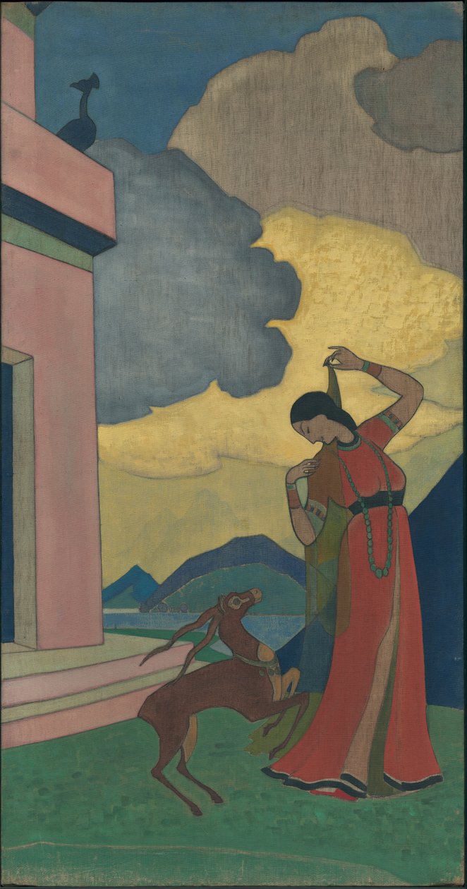 Píseň rána, dekorativní panel, série "Dreams of Wisdom", 1920 od Nicholas Roerich
