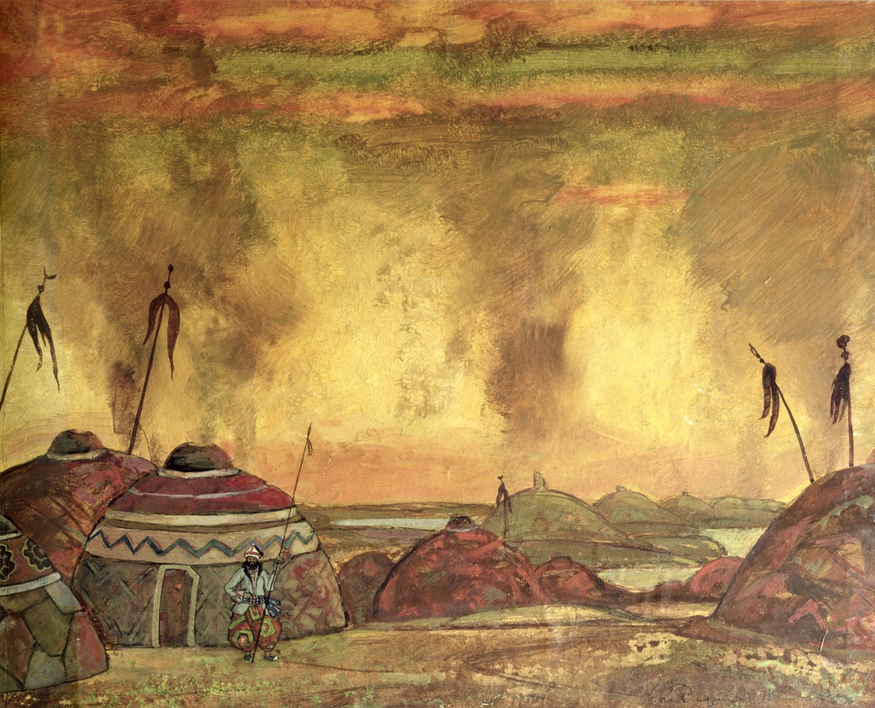 Scénický design pro Alexandra Borodina od Nicholas Roerich