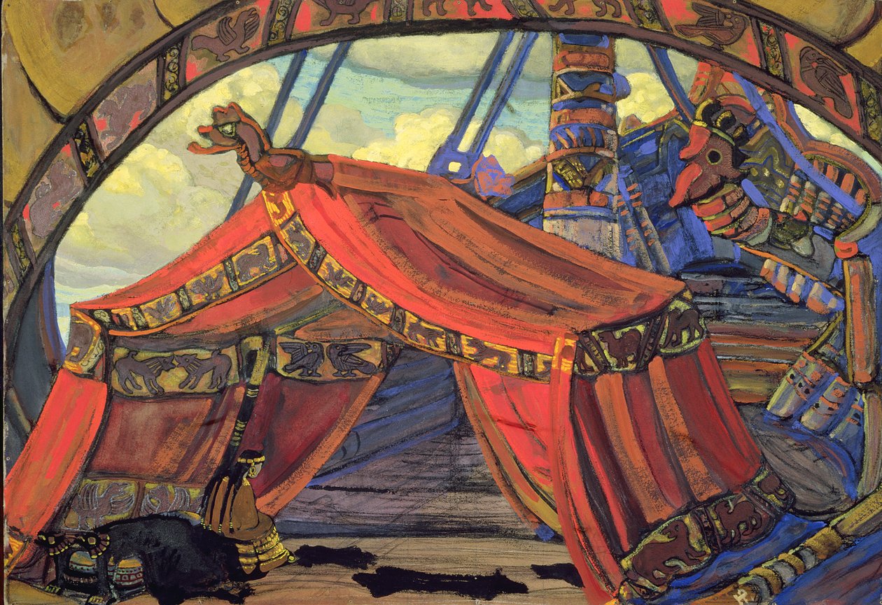 Scénický návrh pro „Tristan a Isolda“ od Wagnera, 1912 od Nicholas Roerich