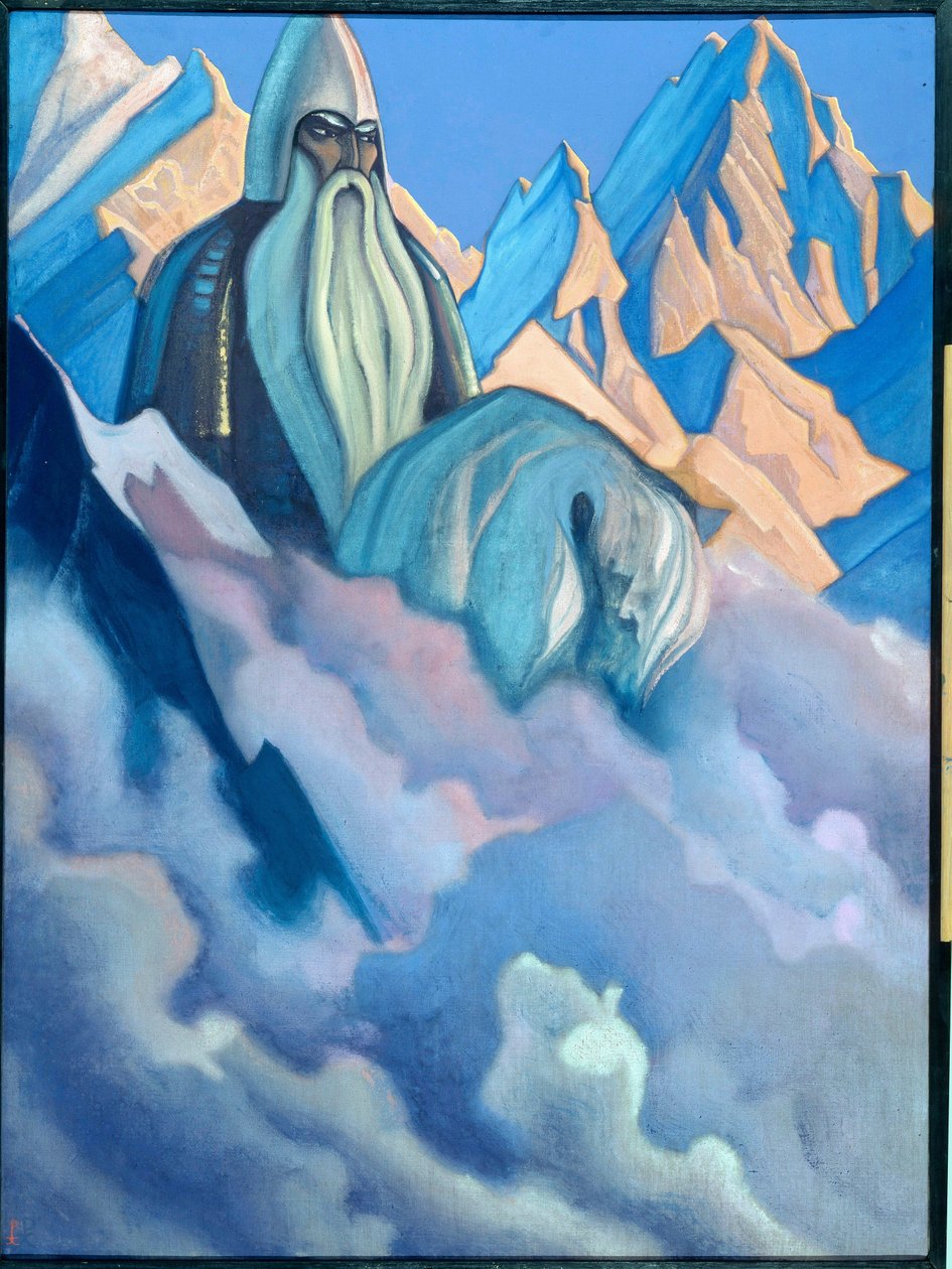 Svyatogor (ruská legendární postava). Obraz Nicolase (Nicholase) Roericha (1874-1947), tempera na plátně od Nicholas Roerich
