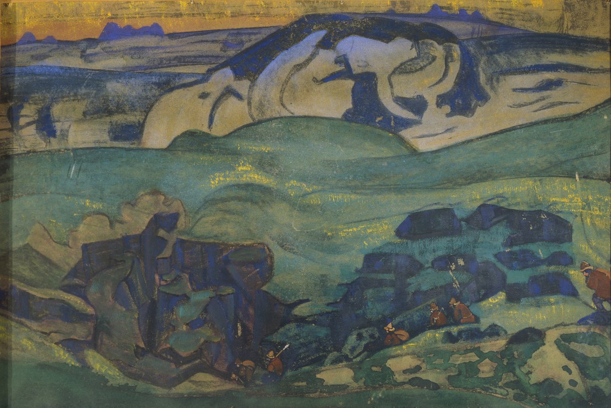 Kmen Tchud odešel do ilegality, 1913 od Nikolai Konstantinowitsch Roerich