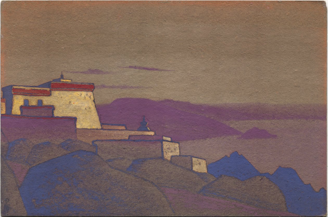 Tibet, klášter Gelukpa, 1936 od Nicholas Roerich