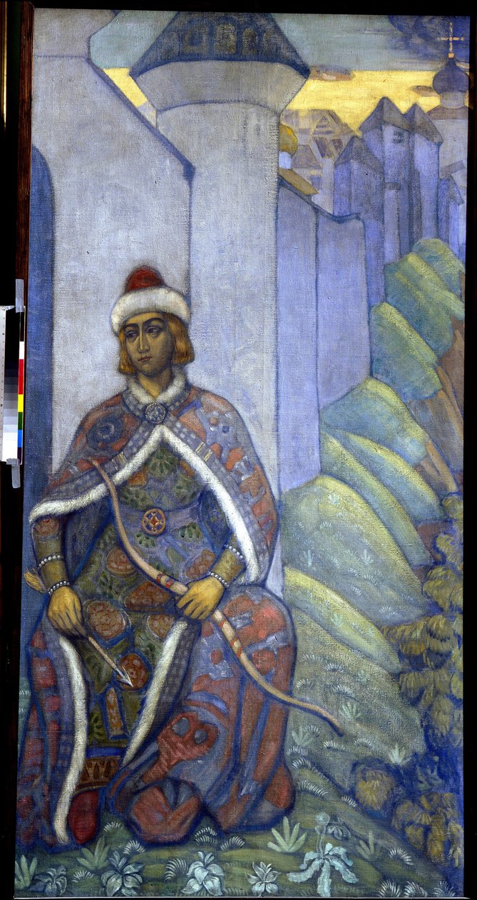 Rytíř. Obraz Nicholas Roerich (1874-1947), tempera na plátně od Nicholas Roerich