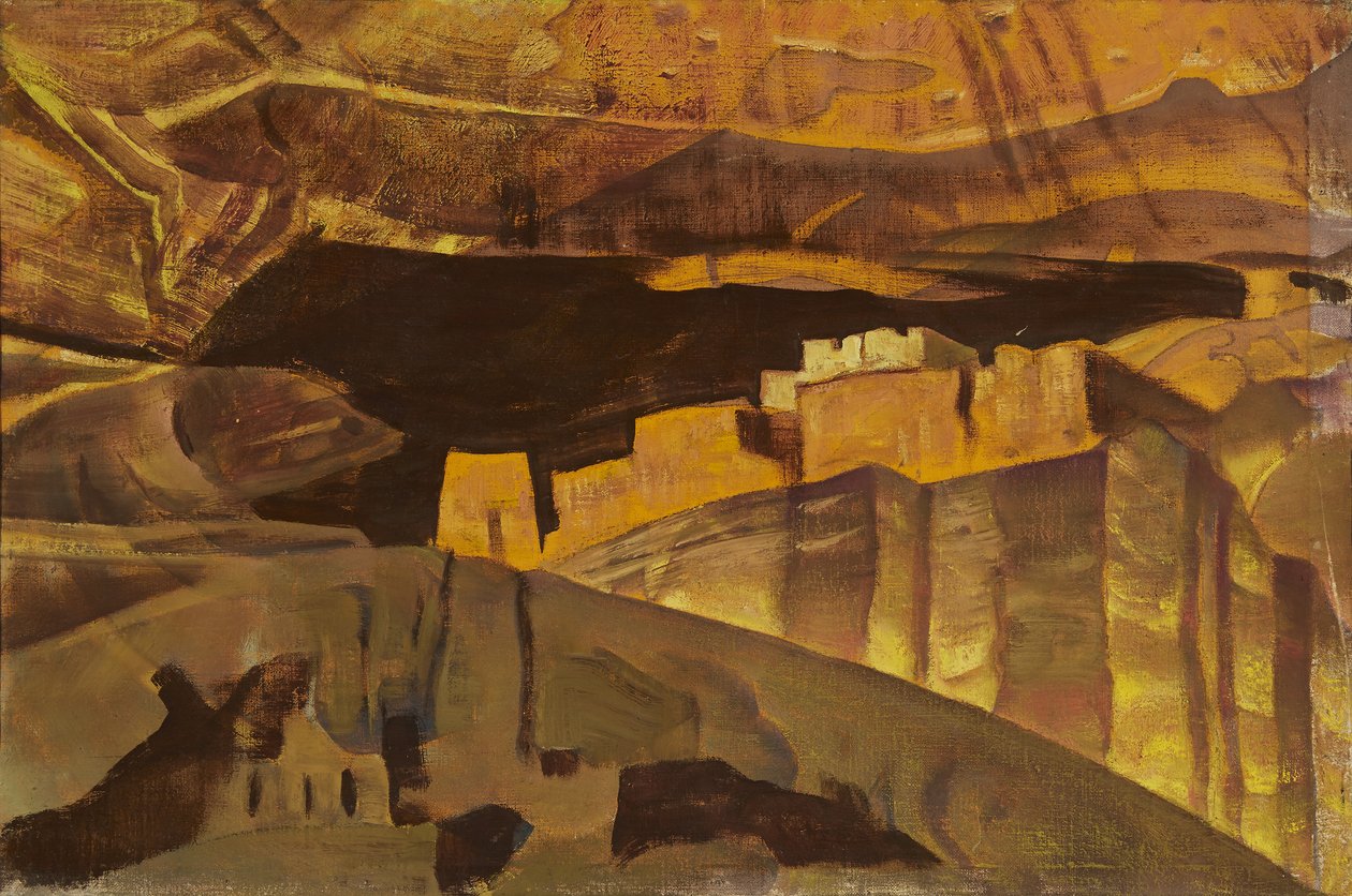 Ruiny Bílého domu v Canyon De Chelly, 1921 od Nicholas Roerich