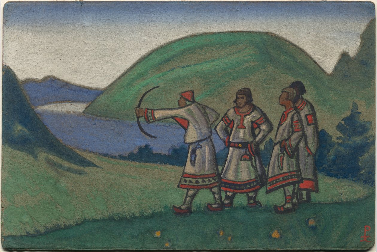 Mládež, výzdoba a návrh kostýmů pro Stravinského balet "Le Sacre du Printemps", 1944 od Nicholas Roerich