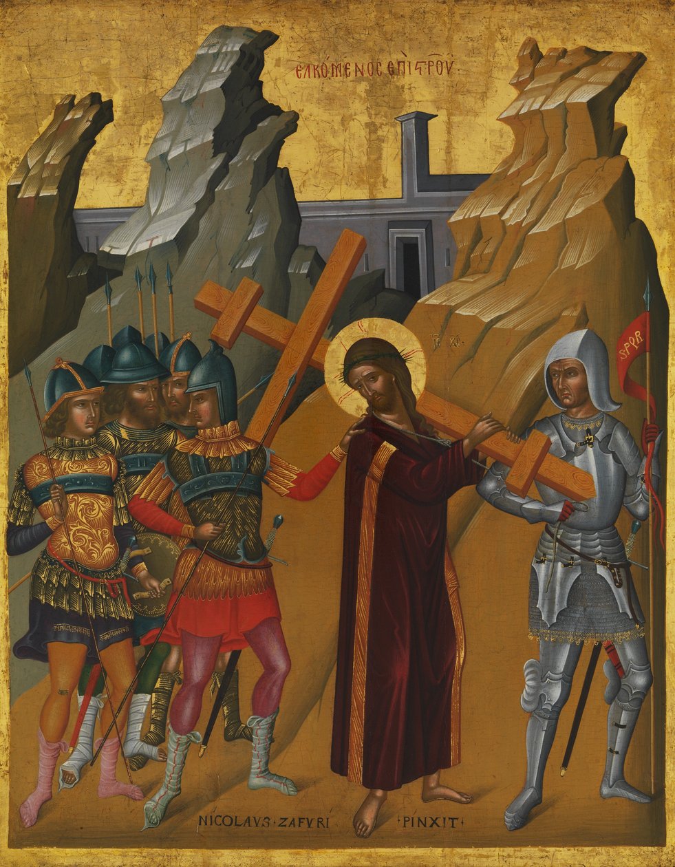 Kristus nesoucí kříž. od Nicholas Tzafouris