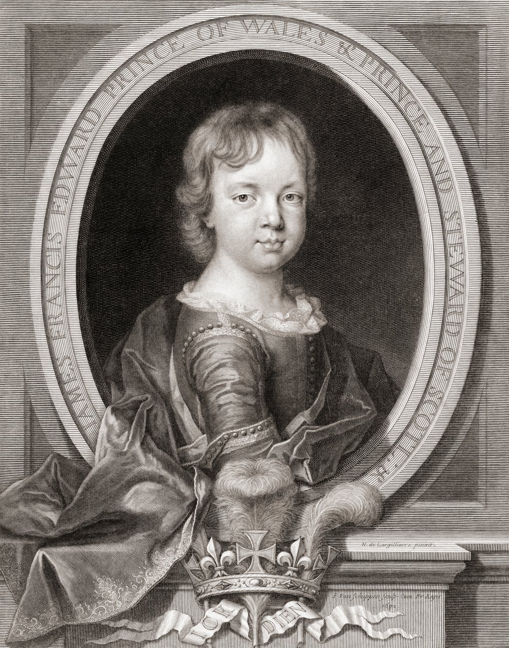Princ James Francis Edward Stuart od Nicholas de (after) Largilliere