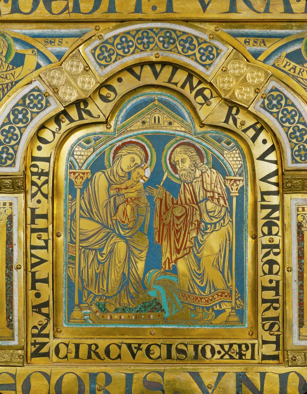 Ježíšova obřízka ... (smalt na pozlacené mědi) od Nicholas of Verdun