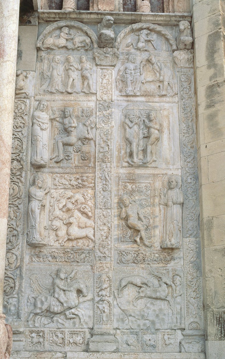 Reliéfní desky s náměty z knihy Genesis, románský, asi 1120-38 od Nicholaus