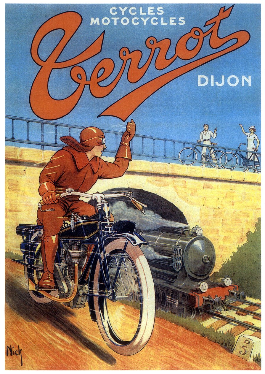 Terrot motos v Dijonu, reklama od Nick