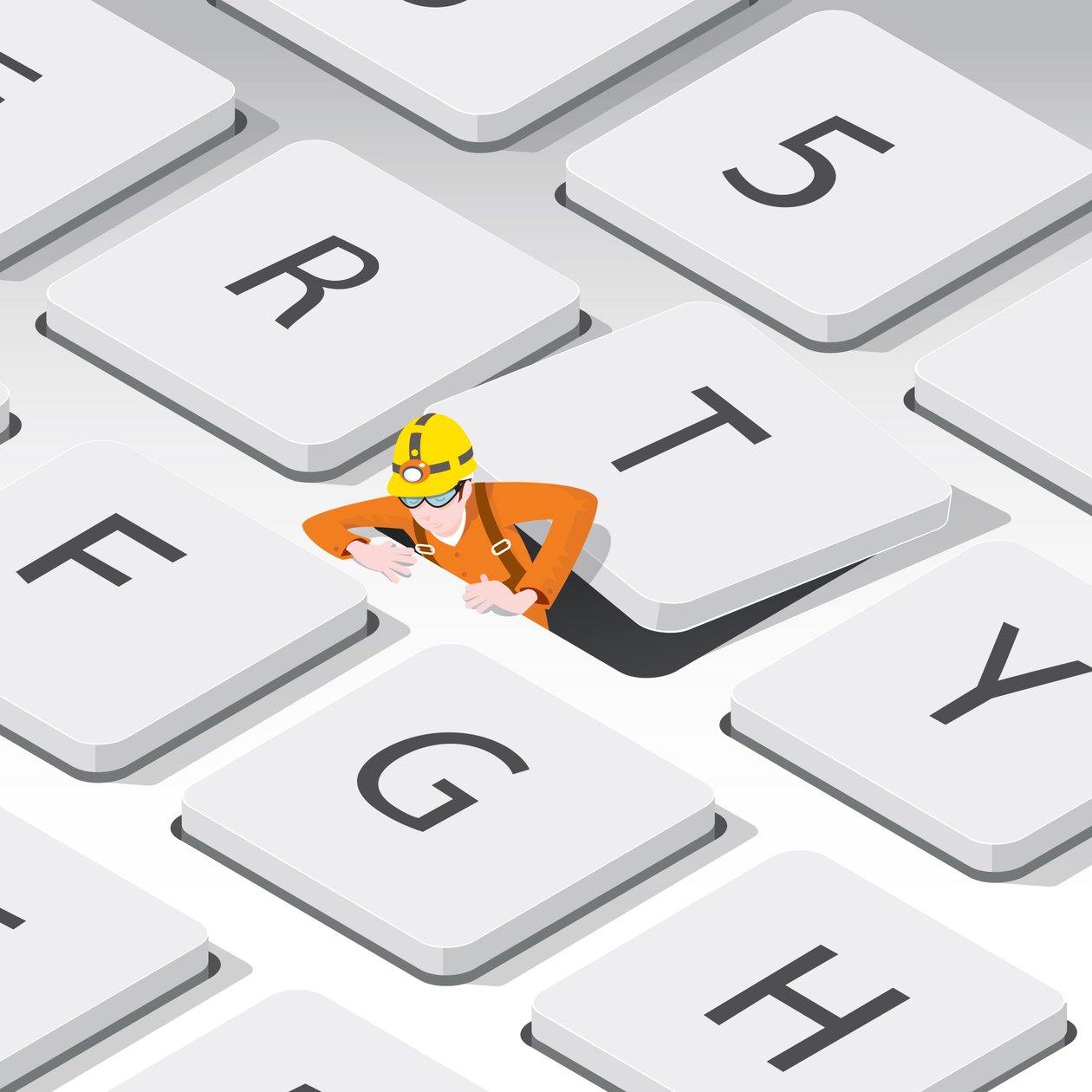 The Keyboard Cleaner, 2023 (digitální) od Nick Diggory