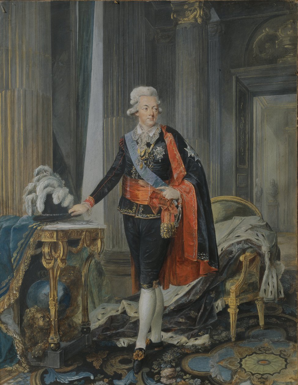 Švédský král Gustav III (1746-92) 1792 od Niclas II Lafrensen