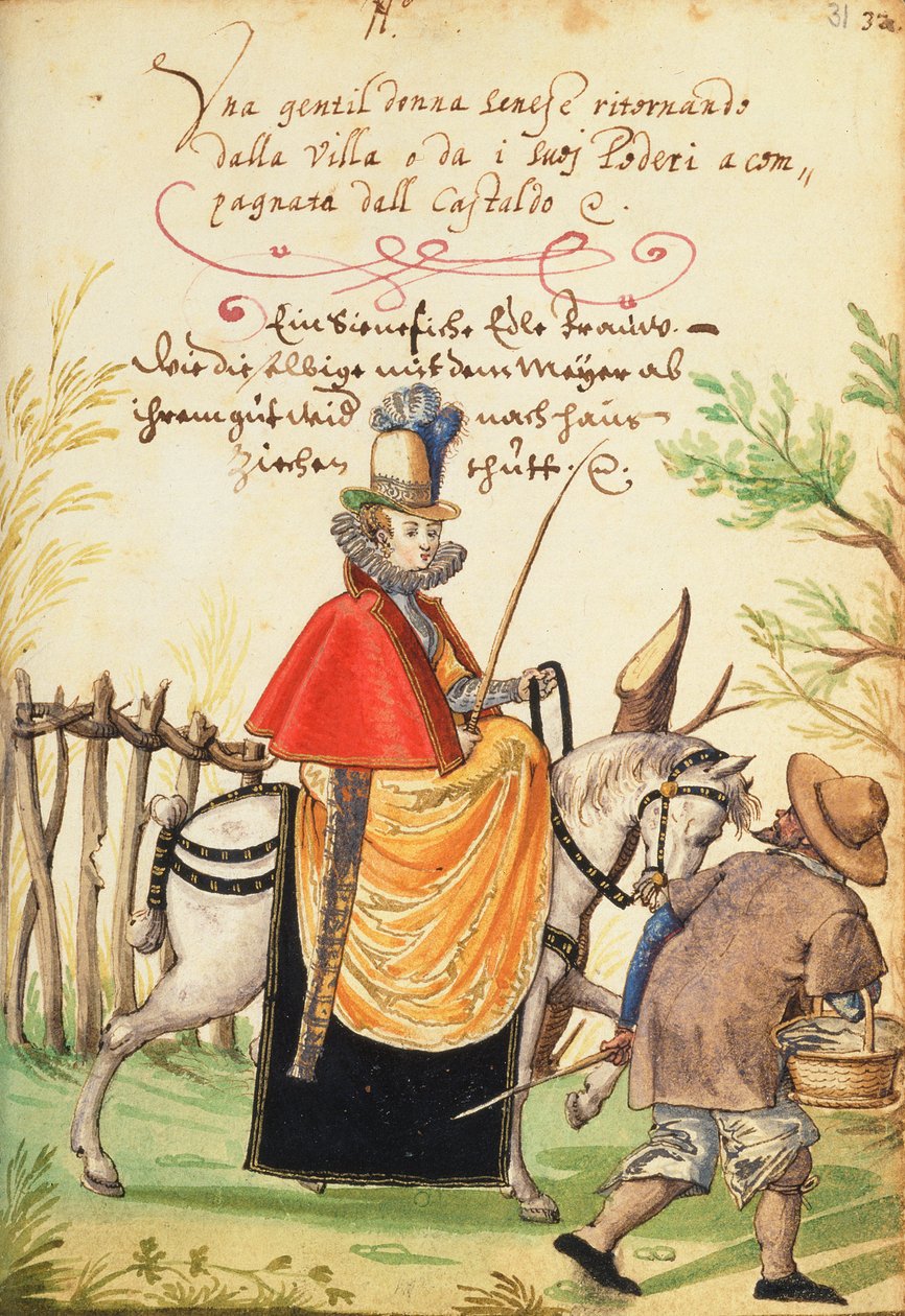 MS W.477 fol.31 Ilustrace z Kippellovy "Knihy kostýmů", asi 1588. od Niclauss Kippell