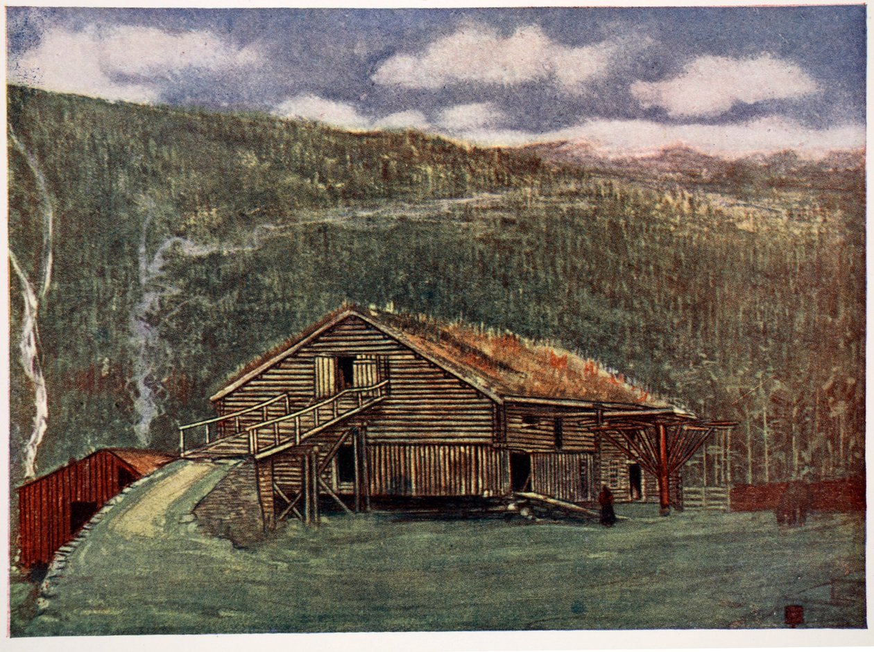 Farm-House and Mill at Gjoba, 1905 od Nico Jungman