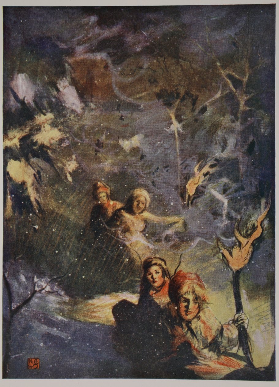 Sáňkování za svitu pochodní, 1905 od Nico Jungman