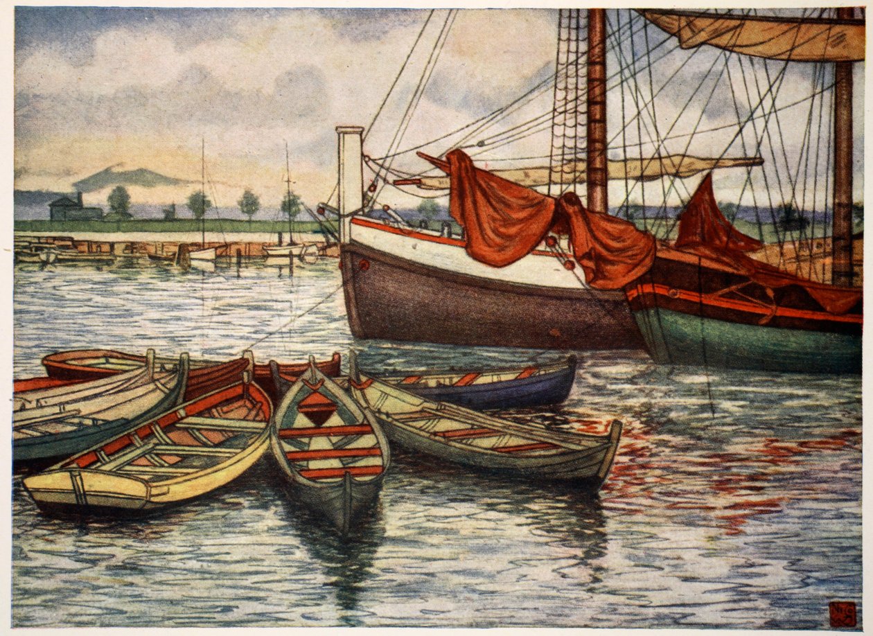 Trondhjem: Trondheim: Staré lodě, 1905 od Nico Jungman