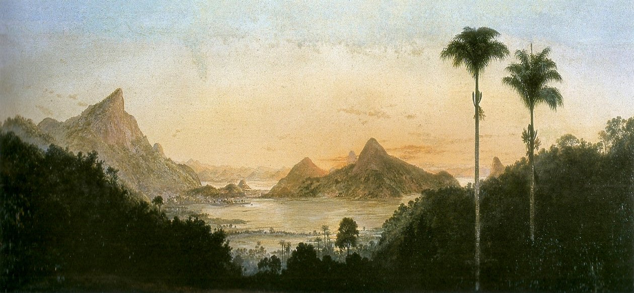 Laguna Rodrigo de Freitas, Rio de Janeiro od Nicola Antonio Facchinetti