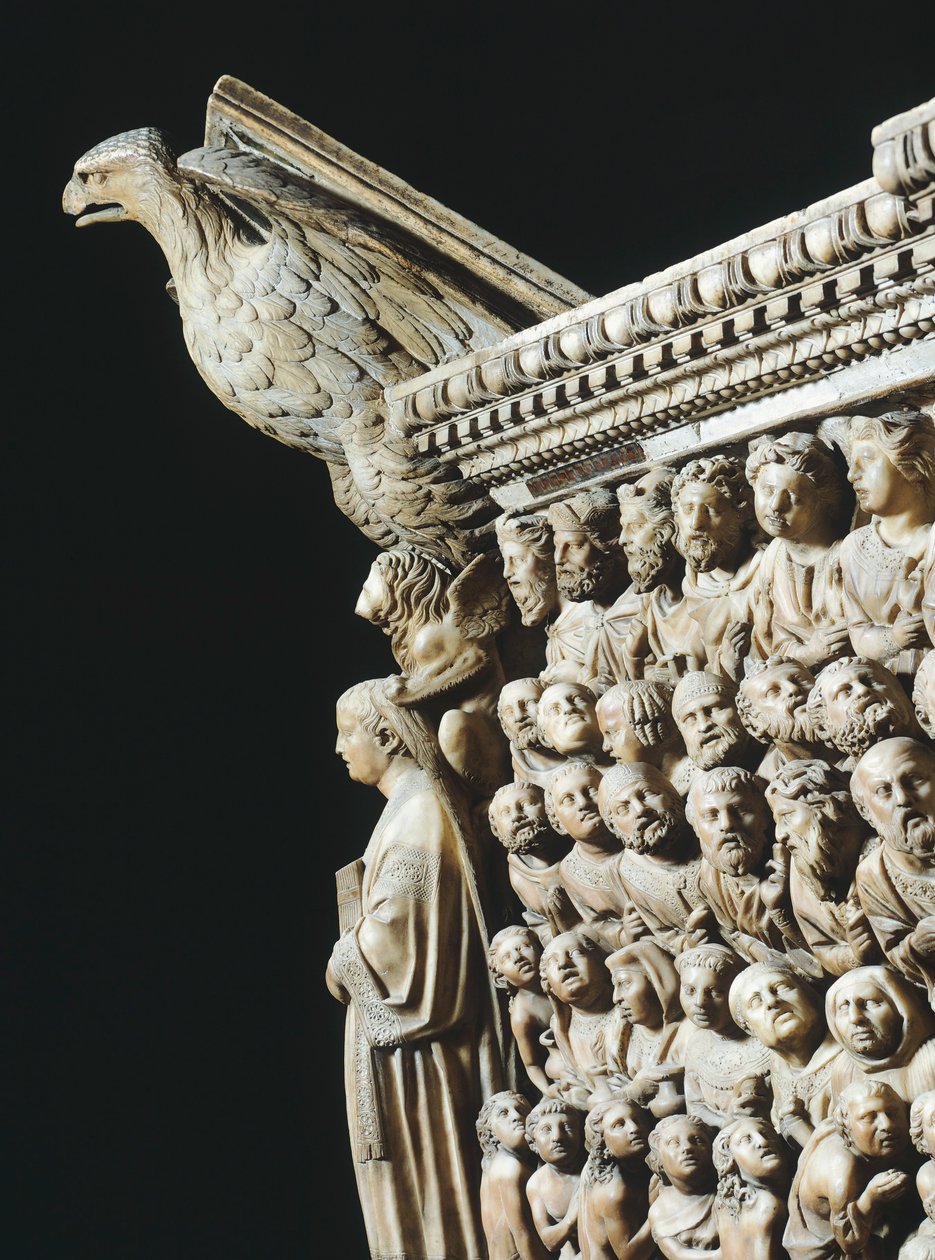 Pergamon nebo Kazatelna, Nicola Pisano (aktivní 1258-1278), Detail, Katedrála Siena, Toskánsko, 1265-1269 od Nicola Pisano